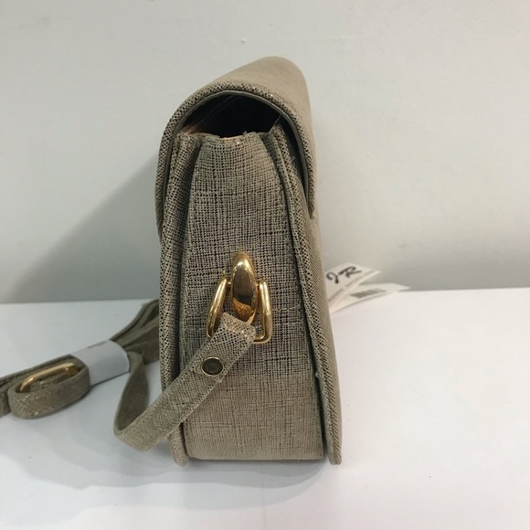 J. Renee Bronze Linen Leather Handbag - Picture 7 of 9